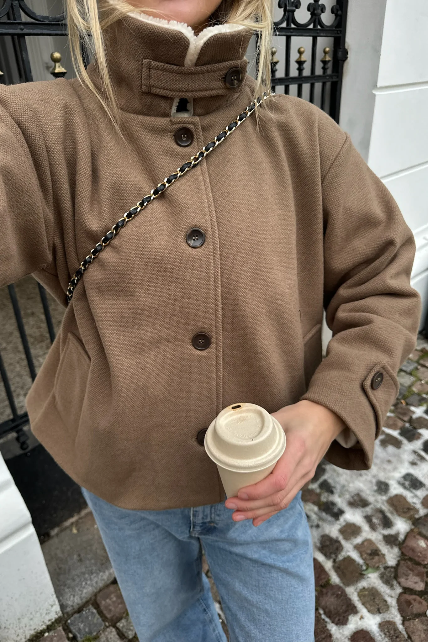 UlrikkeIC Teddy Jacket - Taupe - Image 3