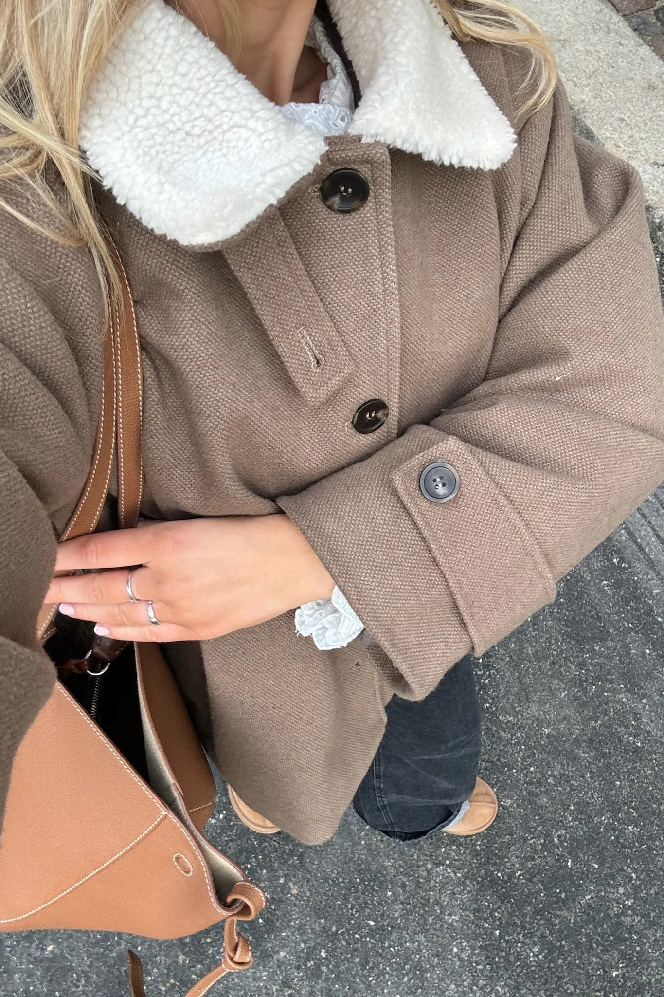 UlrikkeIC Teddy Jacket - Taupe - Image 7