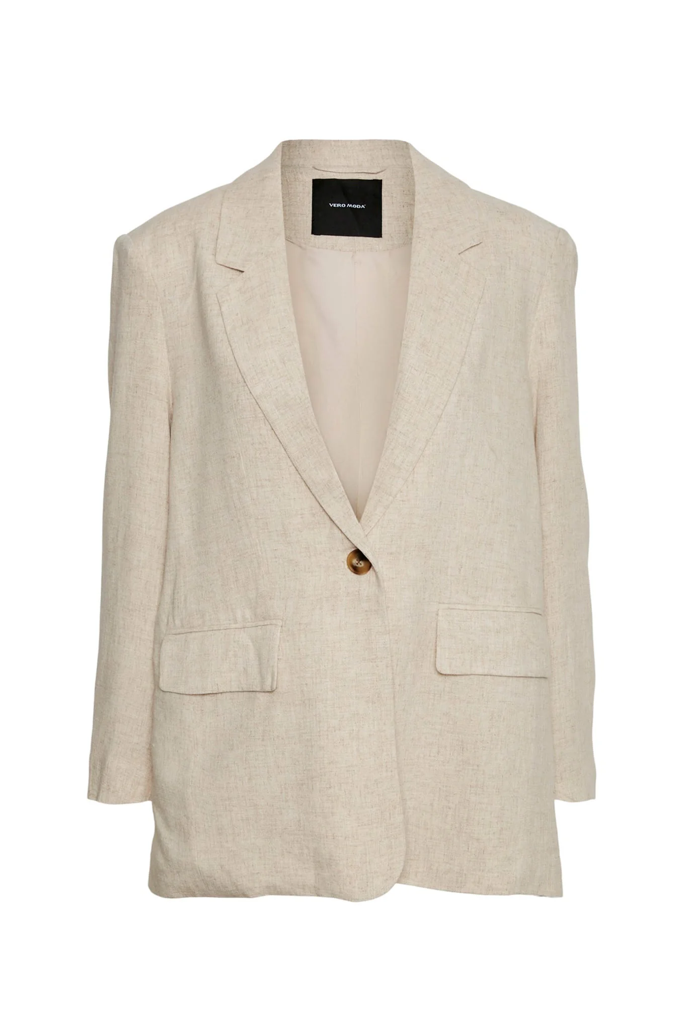 VMVera LS Linen Blazer - Oatmeal Nature Tone - Image 6