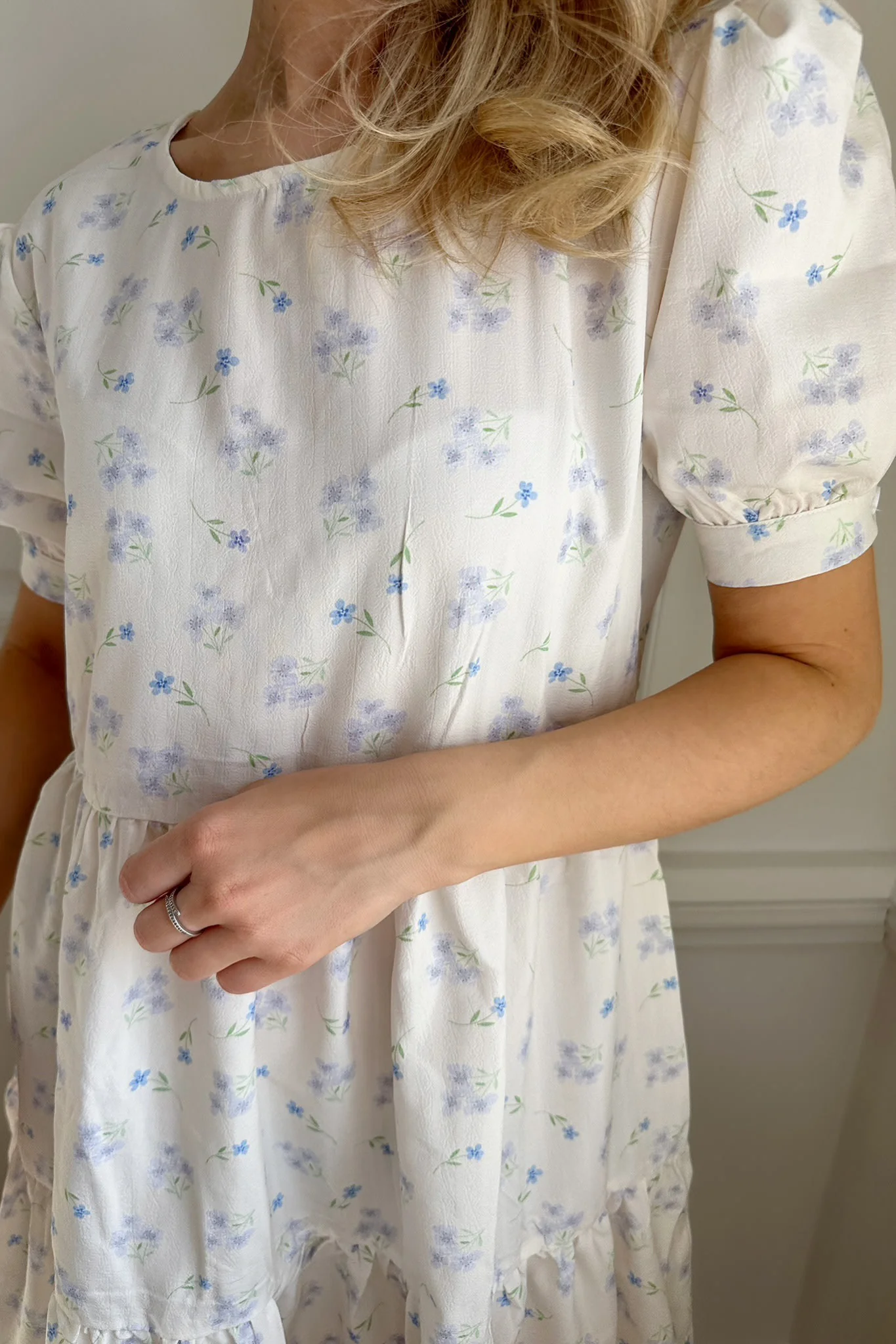 VilmaIC Dress - Cream/Blue - Image 6