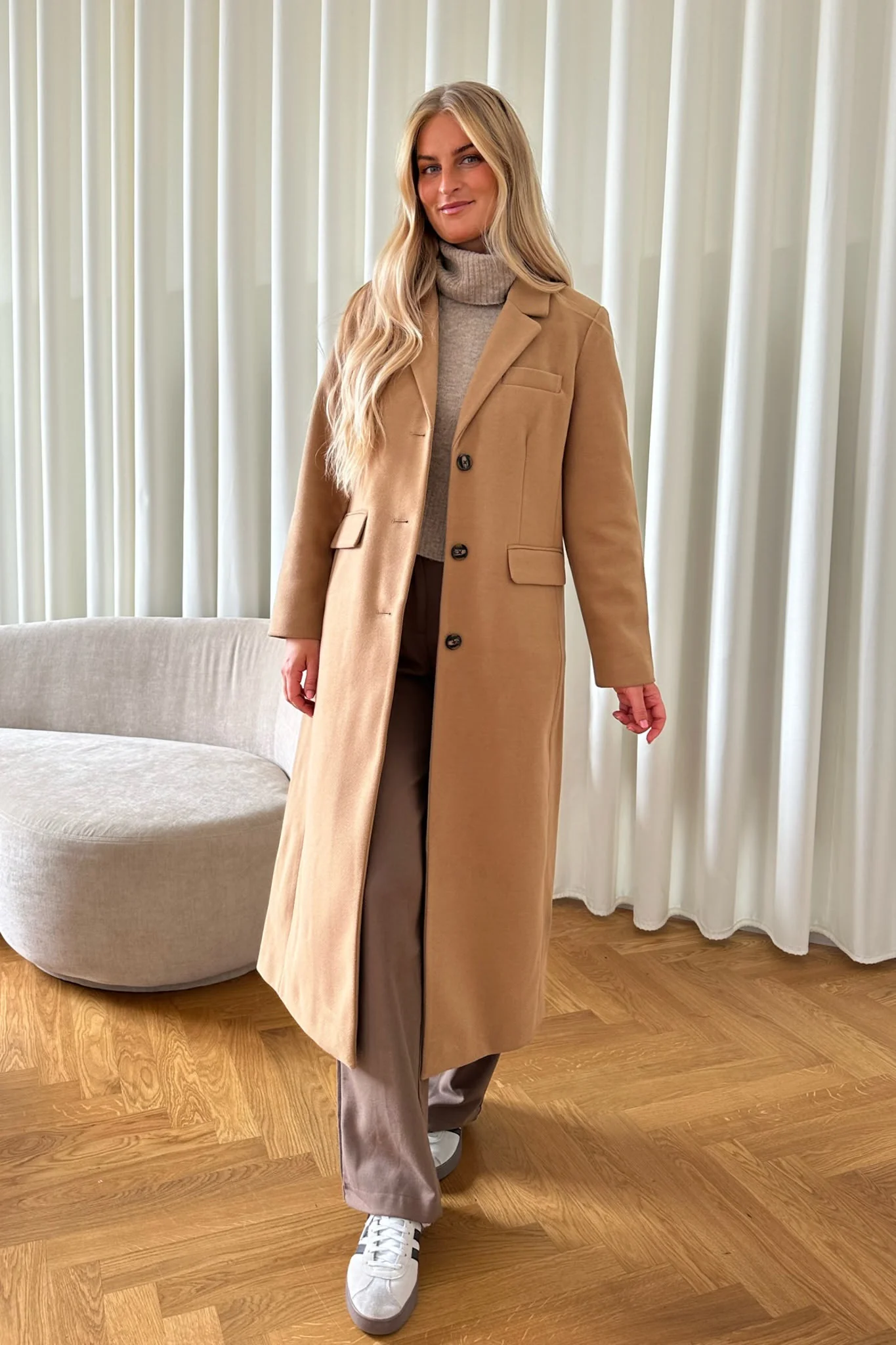VMVincemilan Long Coat - Tigers Eye Solid - Image 8