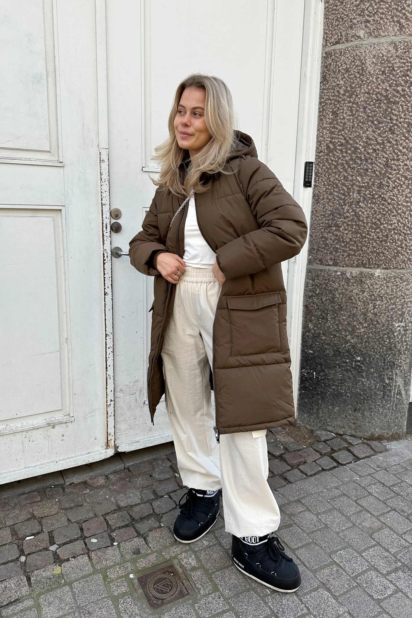 OBJZhanna LS Long Jacket - Dark Earth